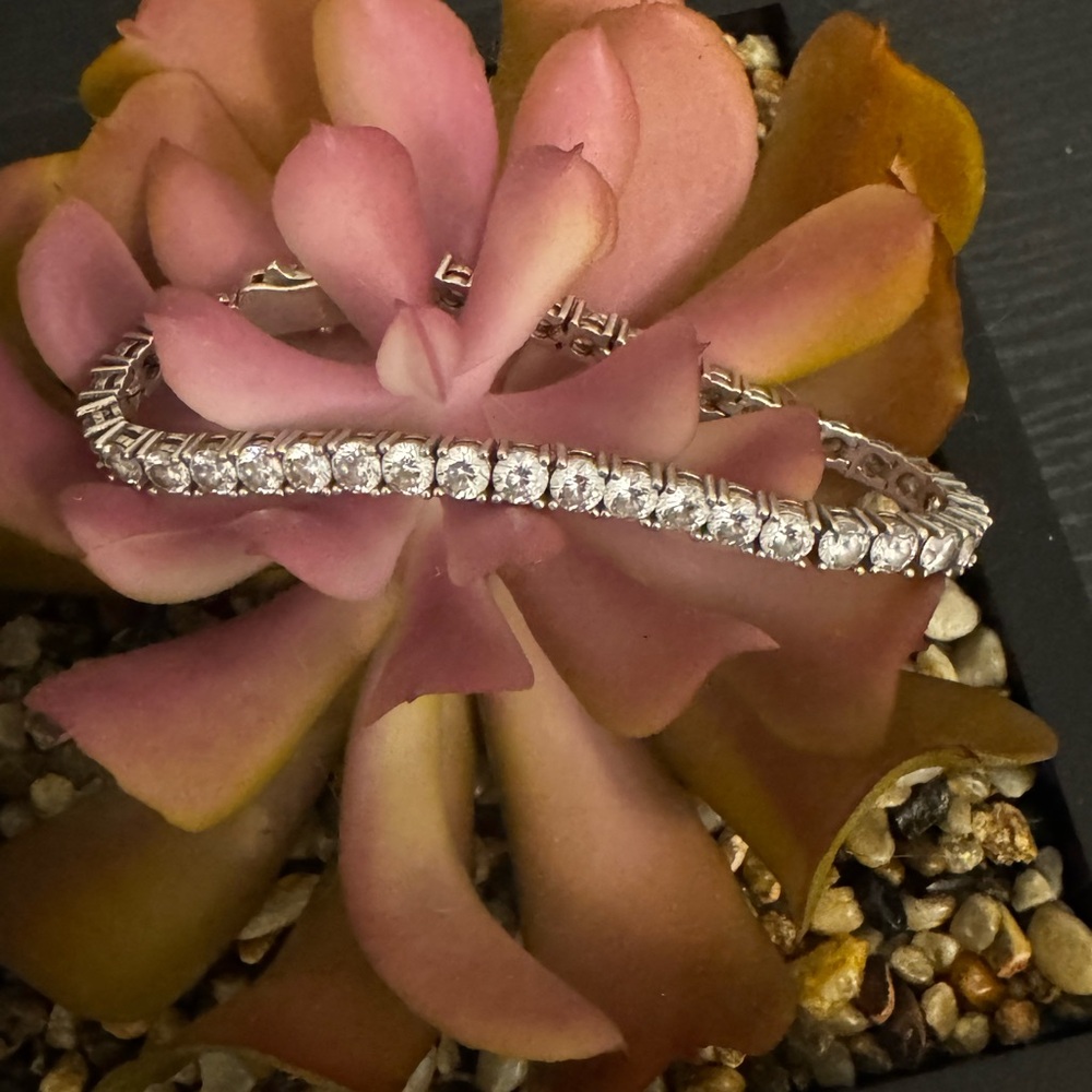 Classic CZ Tennis Bracelet | Silver-Tone | 7” | Secure Box Clasp